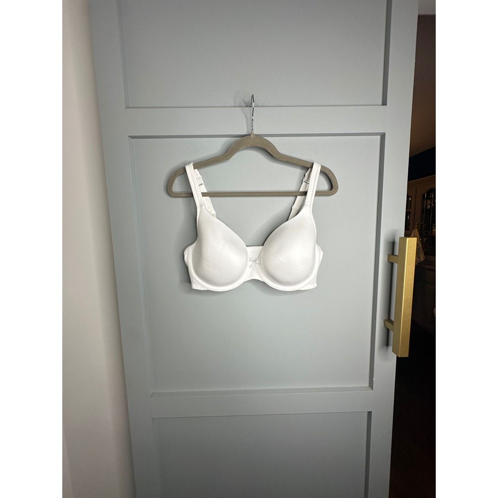 Cacique White Cotton Lightly Lined T-Shirt Bra Underwire 38DD